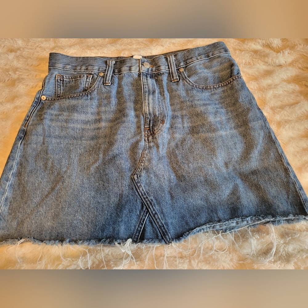 Madewell Classic Blue Denim Skirt